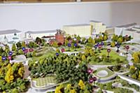 Макет парка Зарядье. Природно-ландшафтный парк «За